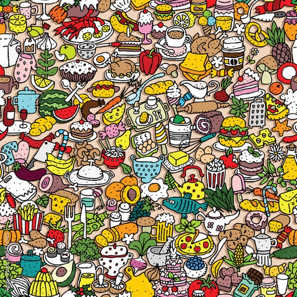 Obraz Food seamless pattern