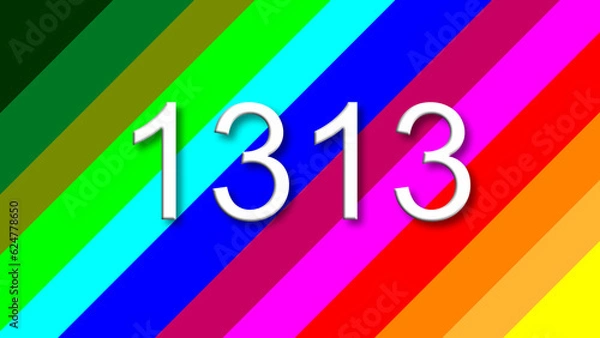 Fototapeta 1313 colorful rainbow background year number