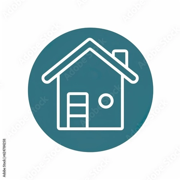 Fototapeta home icon button