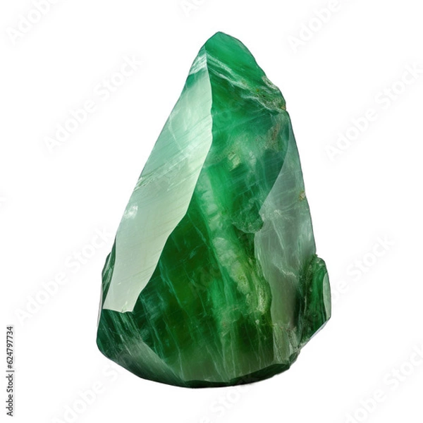 Fototapeta Jade gem isolated on transparent background. Generative AI
