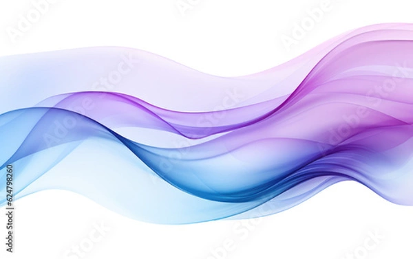 Fototapeta an ethereal blend of sky blue and purple abstract blooming shape,  generative ai