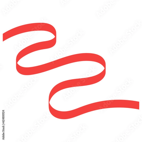 Obraz Red Curly Ribbon