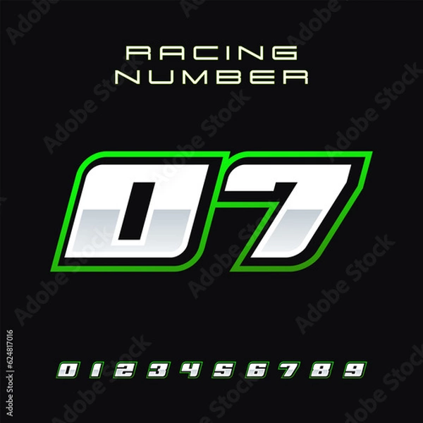 Fototapeta Racing Number Vector Design Template 07