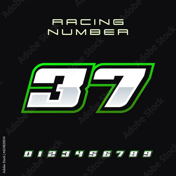 Fototapeta Racing Number Vector Design Template 37