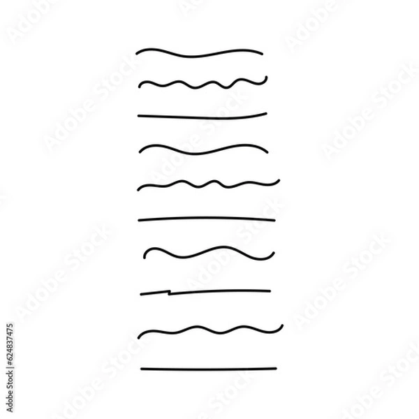 Fototapeta Handmade Simple Underline Set Vector