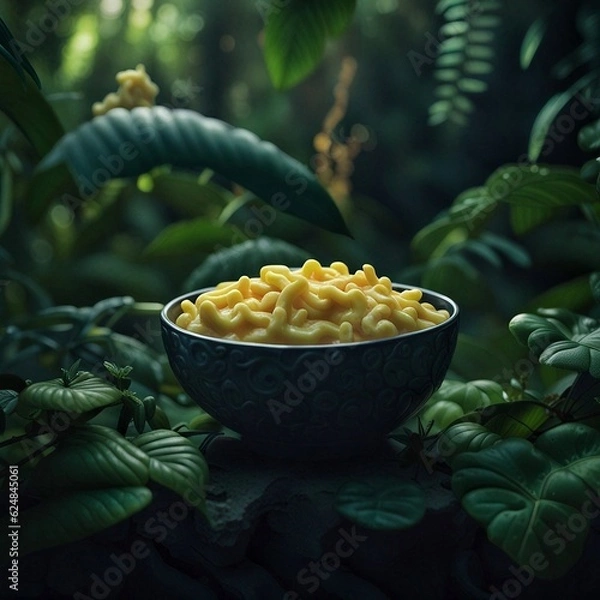 Fototapeta Macaroni and cheese in the jungle 