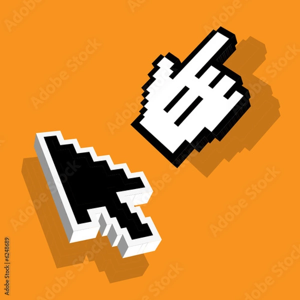 Obraz 3D pointer and hand