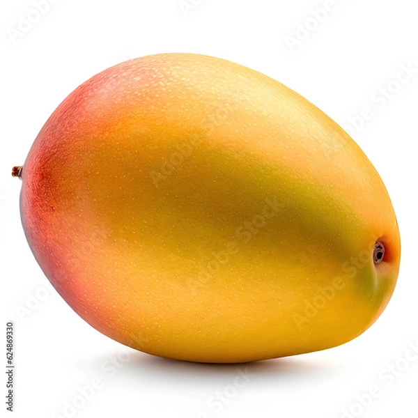 Fototapeta Mango fruit isolated on a white background Generative AI