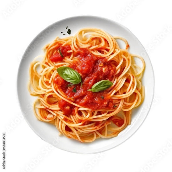 Fototapeta Spaghetti pasta with tomato sauce