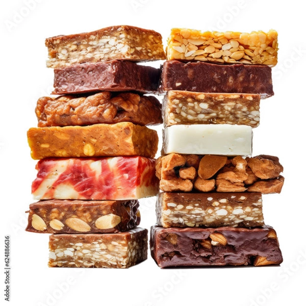 Fototapeta Protein bars stacked