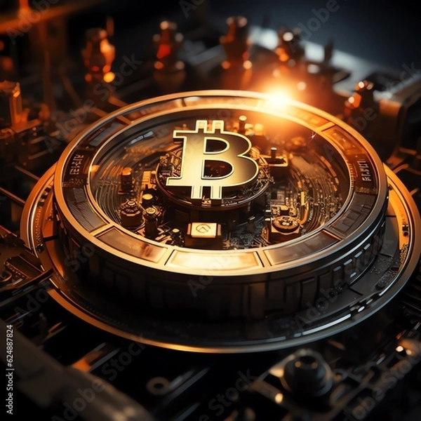Fototapeta Bitcoin is a digital currency that can be used to buy goods and services. It is not controlled by any government or central bank, and it is not backed by any physical asset.