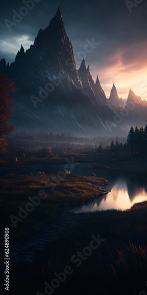 Fototapeta Mistic mountain