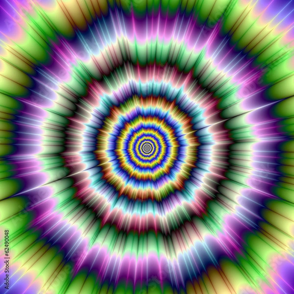 Obraz Color Explosion in Violet Green and White