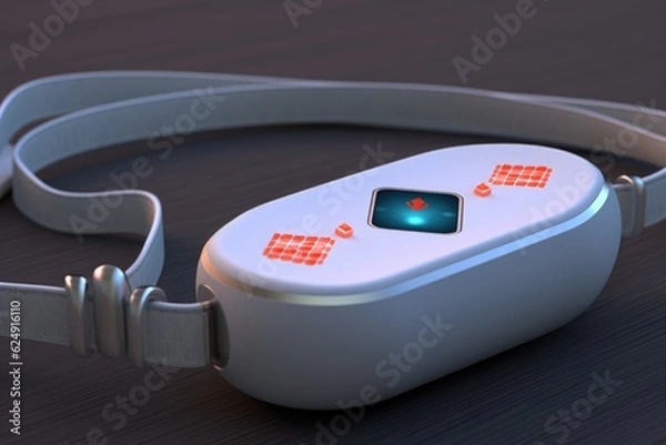 Obraz smart wearable health monitoring device, created with generative ai