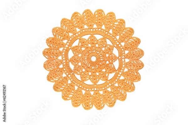 Obraz ornamental lace pattern isolated on white  background