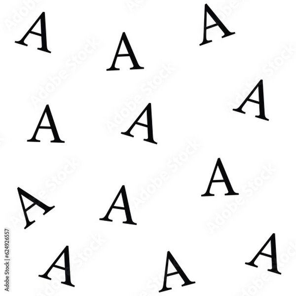 Fototapeta Vector Pattern With Letter B On White Background