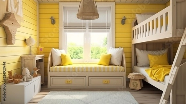 Obraz Beautyful room interior with AI