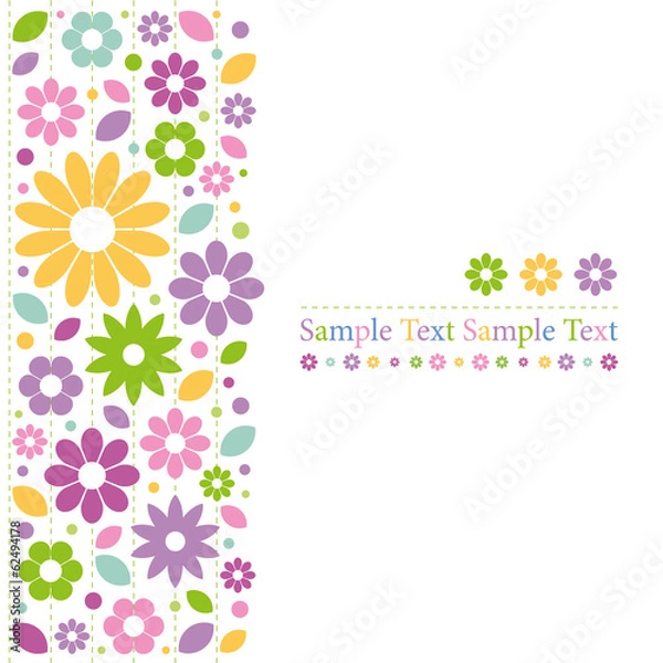 Obraz colorful flowers greeting card