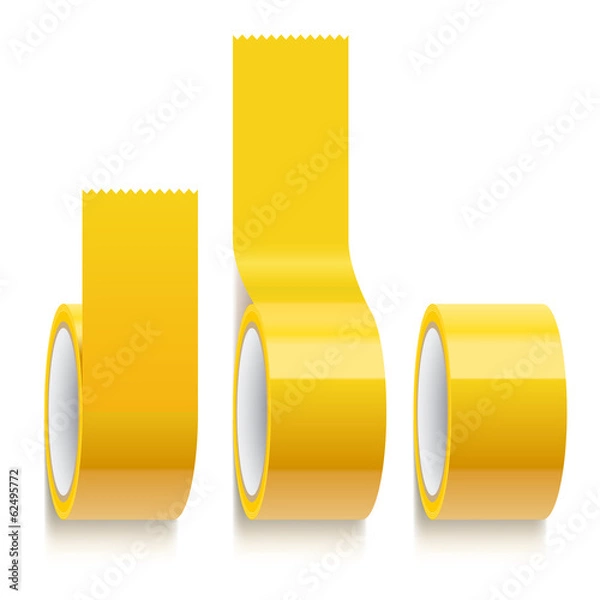 Fototapeta yellow scotch adhesive tape