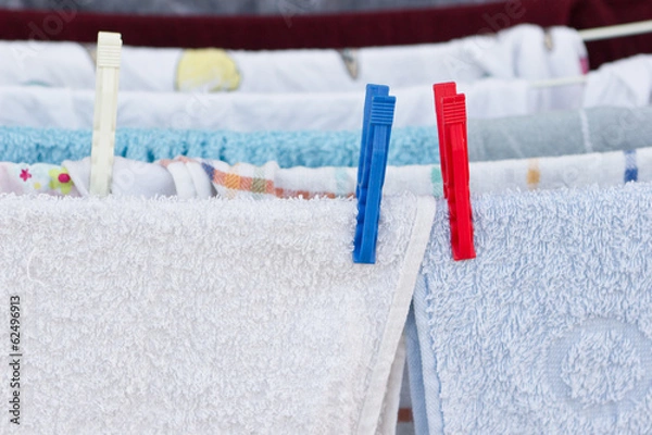 Obraz Drying clothes after laundry