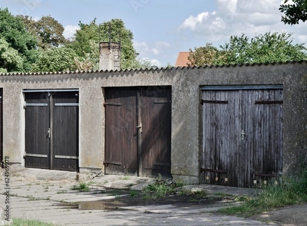 Fototapeta Alte DDR-Garagen