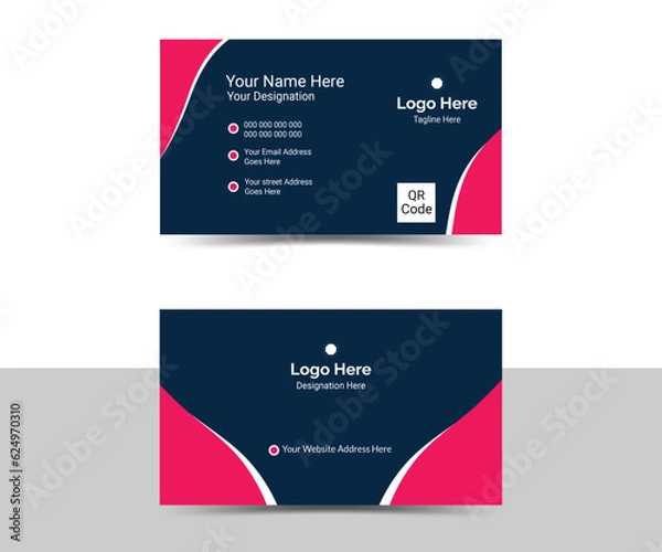 Obraz Double-sided creative business card template