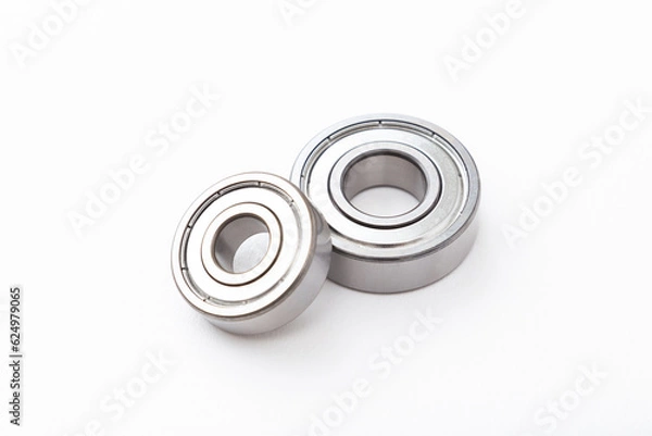 Fototapeta 白背景のボールベアリング