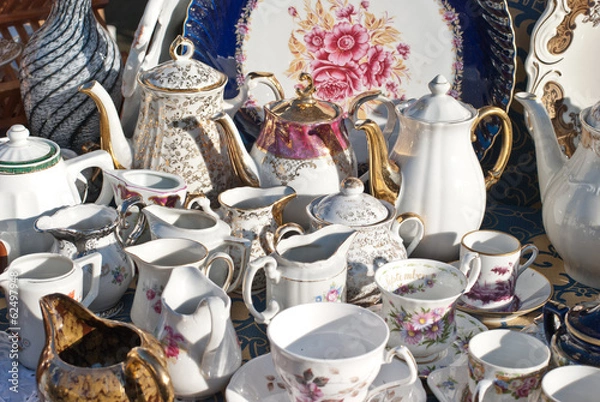 Fototapeta Vecchie stoviglie