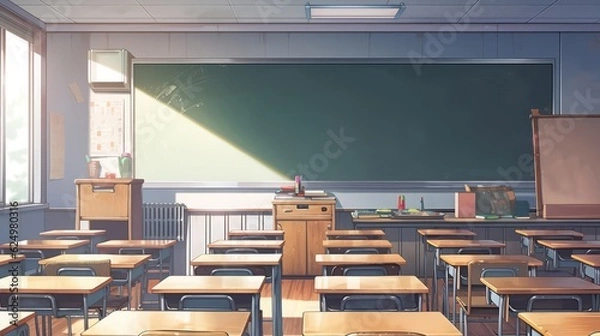 Fototapeta 教室イラスト,Generative AI AI画像