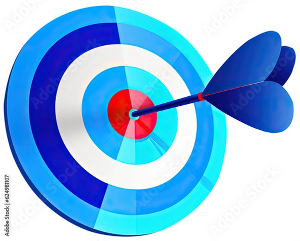 Fototapeta Target  on transparent PNG background, business concept. Generative AI