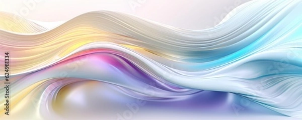 Fototapeta Abstract Dynamic Spectrum of Colors Abstract Background, Colorful luxury wave silk,Holographic Neon Fluid Waves