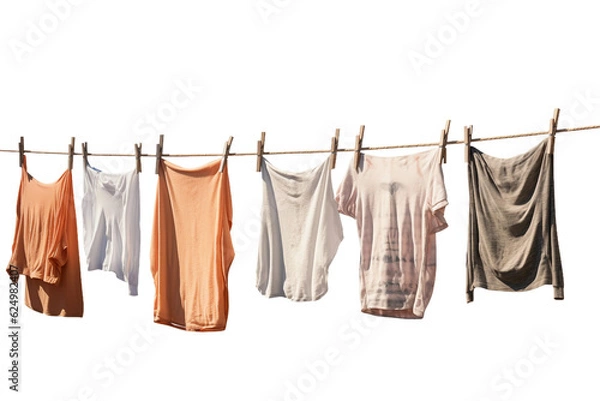 Obraz Clothesline. isolated object, transparent background