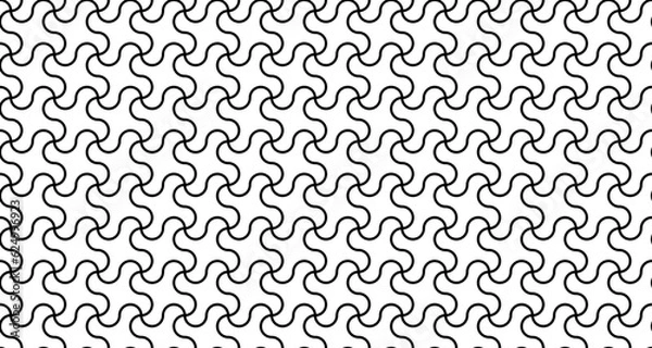 Fototapeta Illustration of the abstract geometric tile pattern. Seamless vector backdrop texture. Modern digital wallpaper idea. 