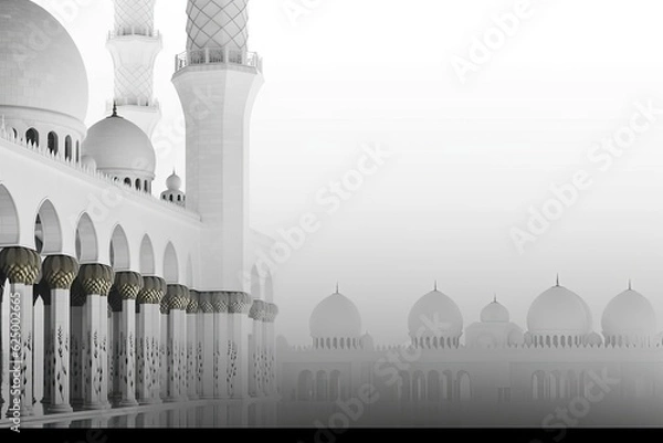 Fototapeta White Islamic Mosque Background