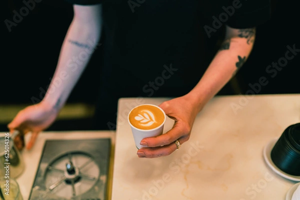 Obraz Latte art being poured
