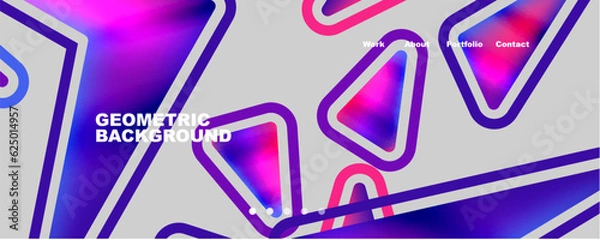 Fototapeta Geometric shapes minimalist abstract background. Vector Illustration For Wallpaper, Banner, Background, Card, Book Illustration, landing page