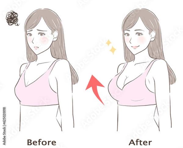 Obraz バストアップに成功した女性