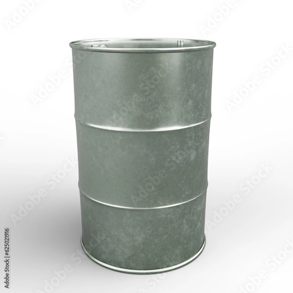 Obraz Metal Barrel. 3D Illustration. File with Clipping Path.
