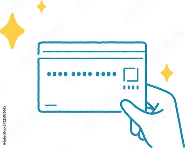 Obraz カードを持っているイラスト