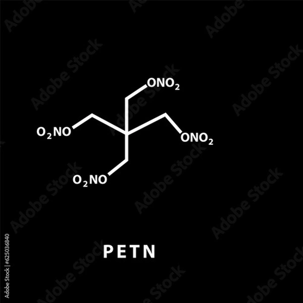 Fototapeta structure formula chemical flat style illustration