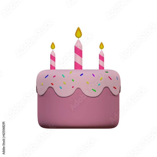 Obraz birthday cake with candles