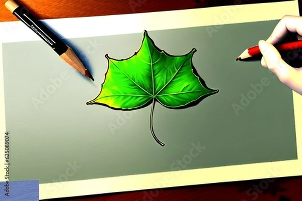 Obraz fallen leaves. Generative AI