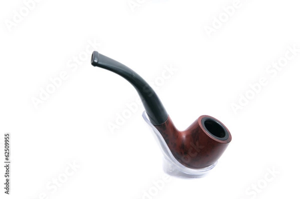 Obraz Smoke Pipe on White Background