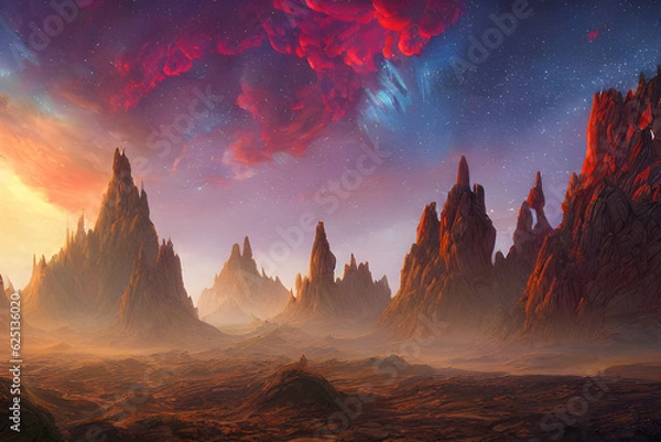 Fototapeta A beautiful view of a planet.
Generative AI