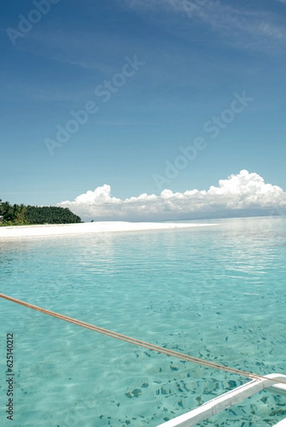 Obraz boat trip to a desert island in Siargao, Philippines.