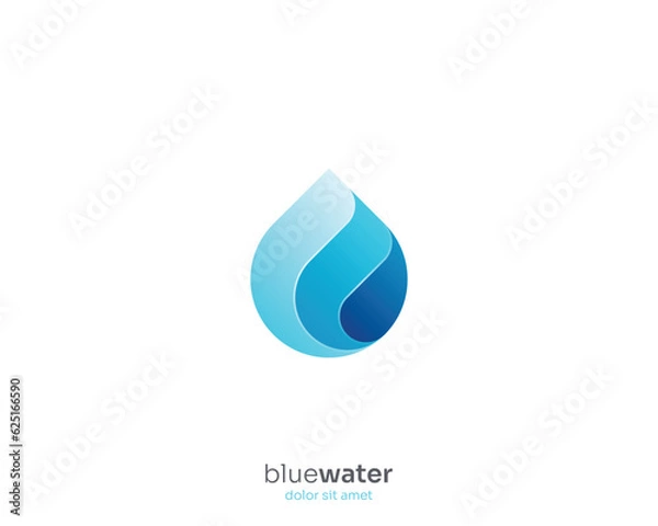 Fototapeta Creative water drop logo gradient
