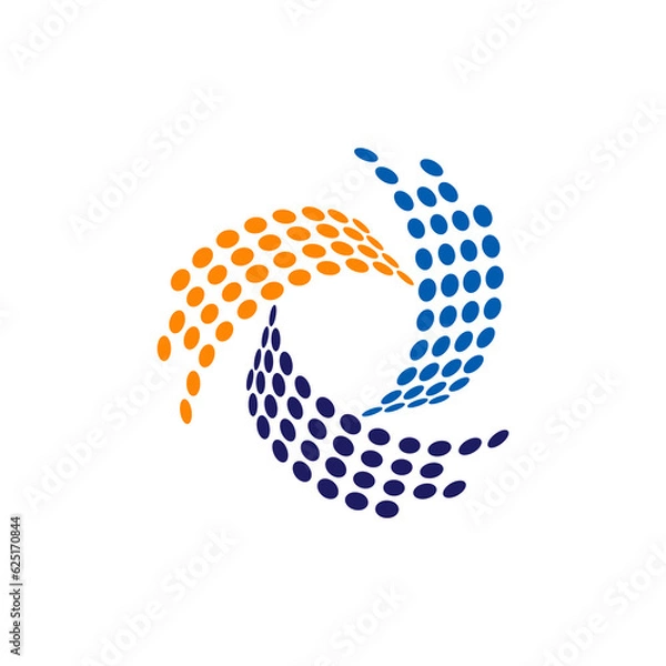 Obraz synergy technology logo vector