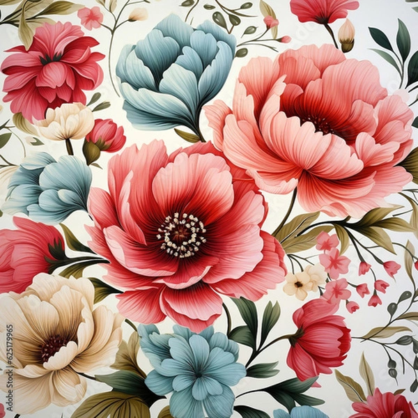 Fototapeta The pattern of the flower can be applied to the pattern of the fabric or clothing.