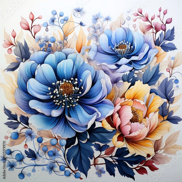 Fototapeta The pattern of the flower can be applied to the pattern of the fabric or clothing.