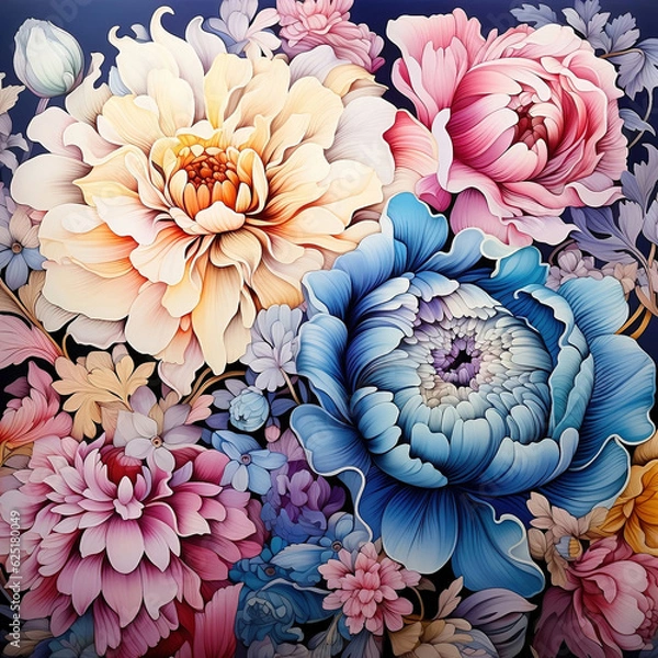 Fototapeta The pattern of the flower can be applied to the pattern of the fabric or clothing.